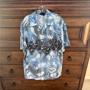 CWO Blue and White Patterned Shirt